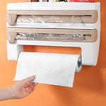 Paper Towel Holder & Wrap Dispenser Wall-Mounted With Cutters