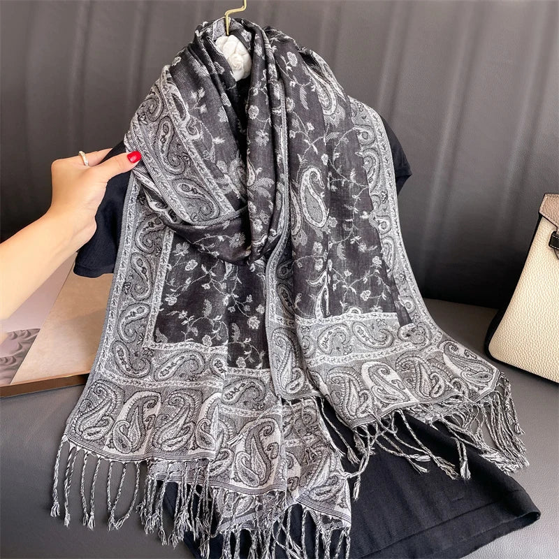 Pashmina Wrap Soft Cashmere-Like Feel Four-Season
