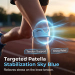 Patella Support Brace Silicone Shock-Absorbing Dual-Buckle