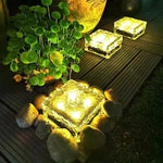 Paver Light Solar-Powered Tempered Glass Weatherproof