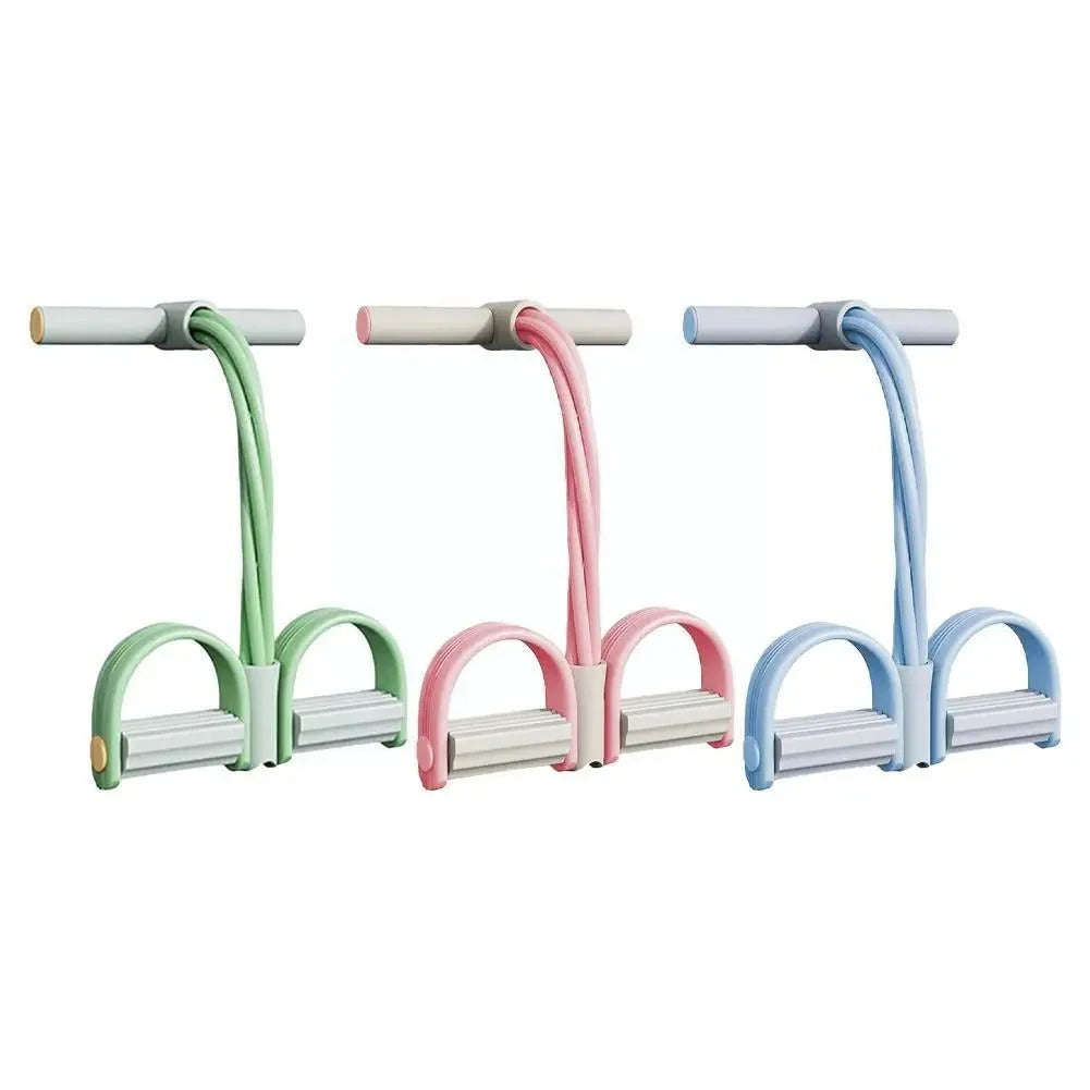 Pedal Resistance Band Four-Tube Non-Slip Foam Handles