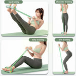 Pedal Resistance Band Four-Tube Non-Slip Foam Handles