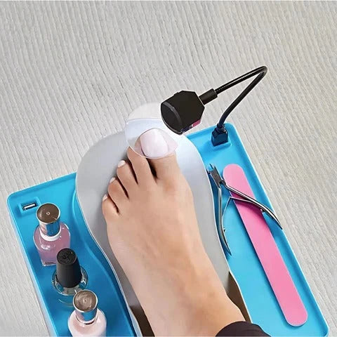 Pedicure Rest Adjustable Ergonomic LED Magnifier USB Fan
