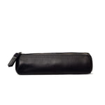 Pencil Case Genuine Leather Zipper Closure Portable Storage