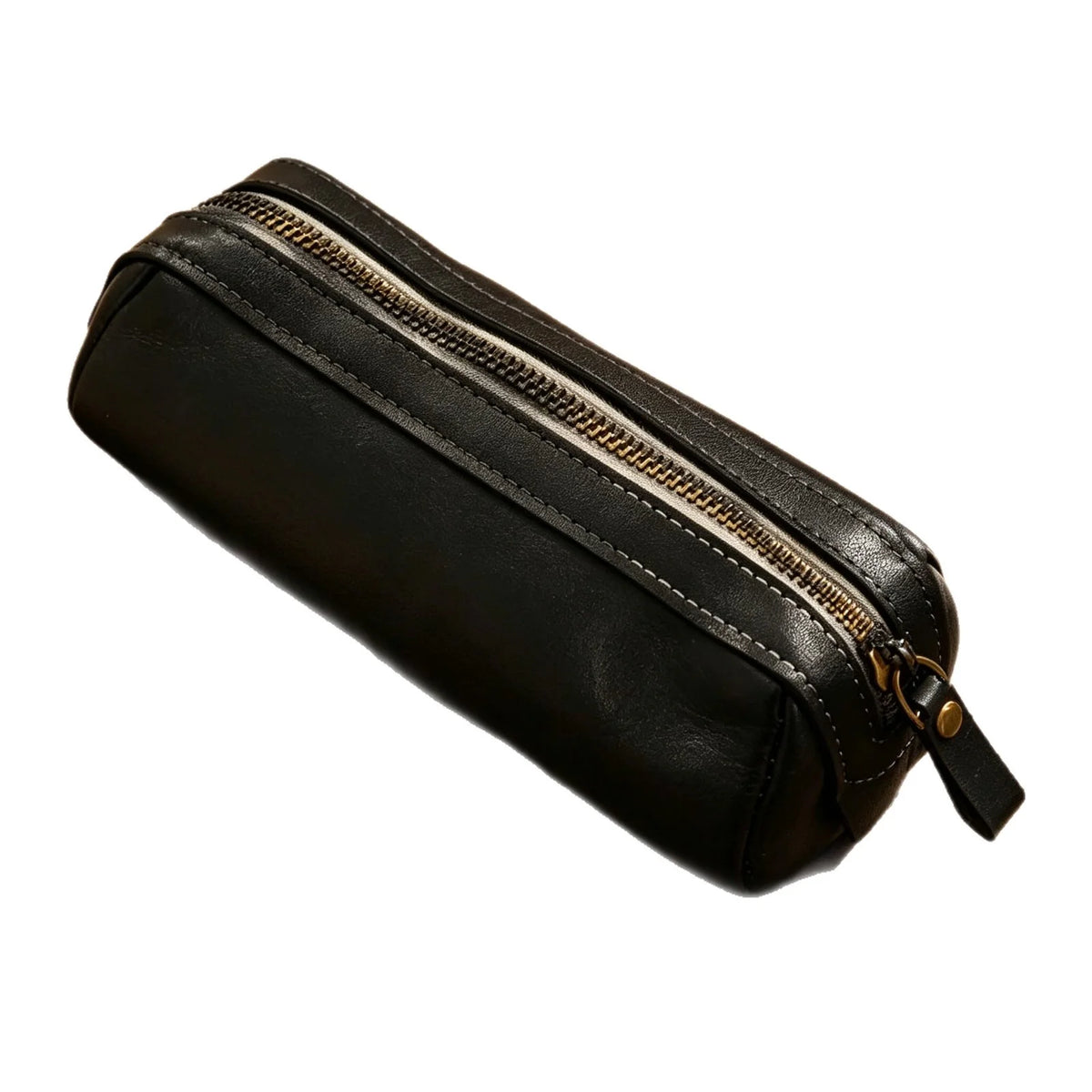 Pencil Case Leather Zipper Closure Spacious Design