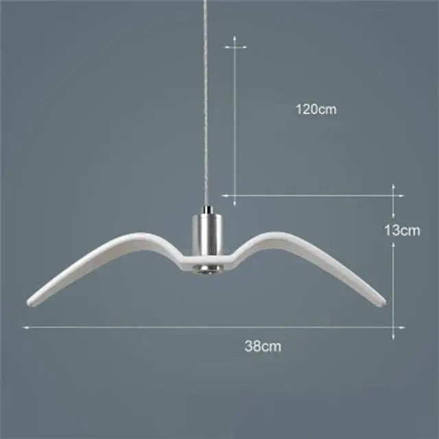 Pendant Lamp Bird-Shaped Metal & Acrylic Built-In 24W LED