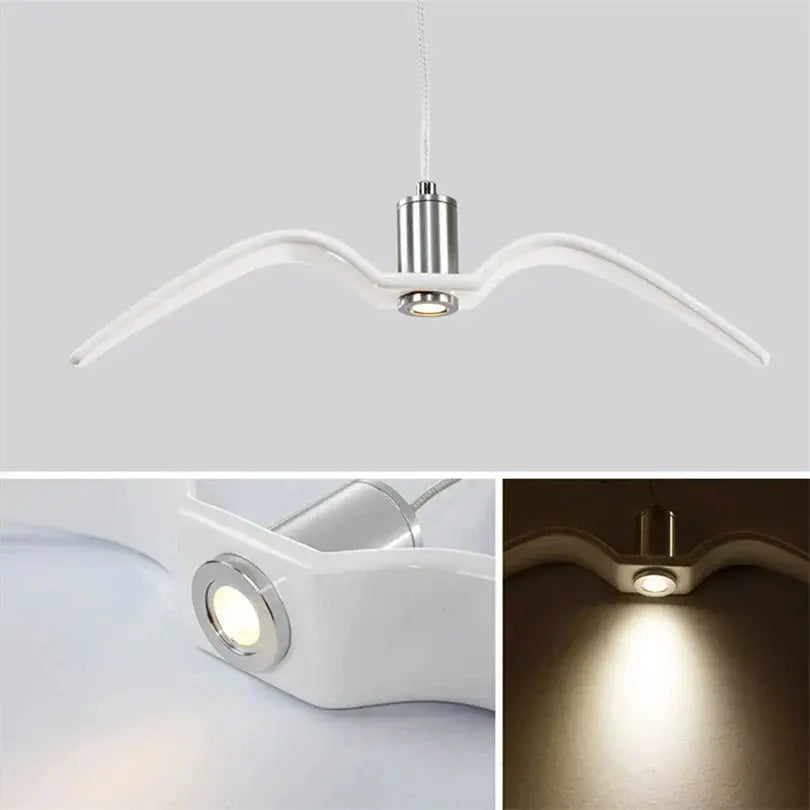 Pendant Lamp Bird-Shaped Metal & Acrylic Built-In 24W LED
