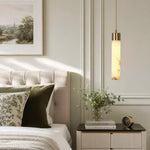 Pendant Light Alabaster Dimmable LED Adjustable Height