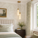 Pendant Light Alabaster Dimmable LED Adjustable Height