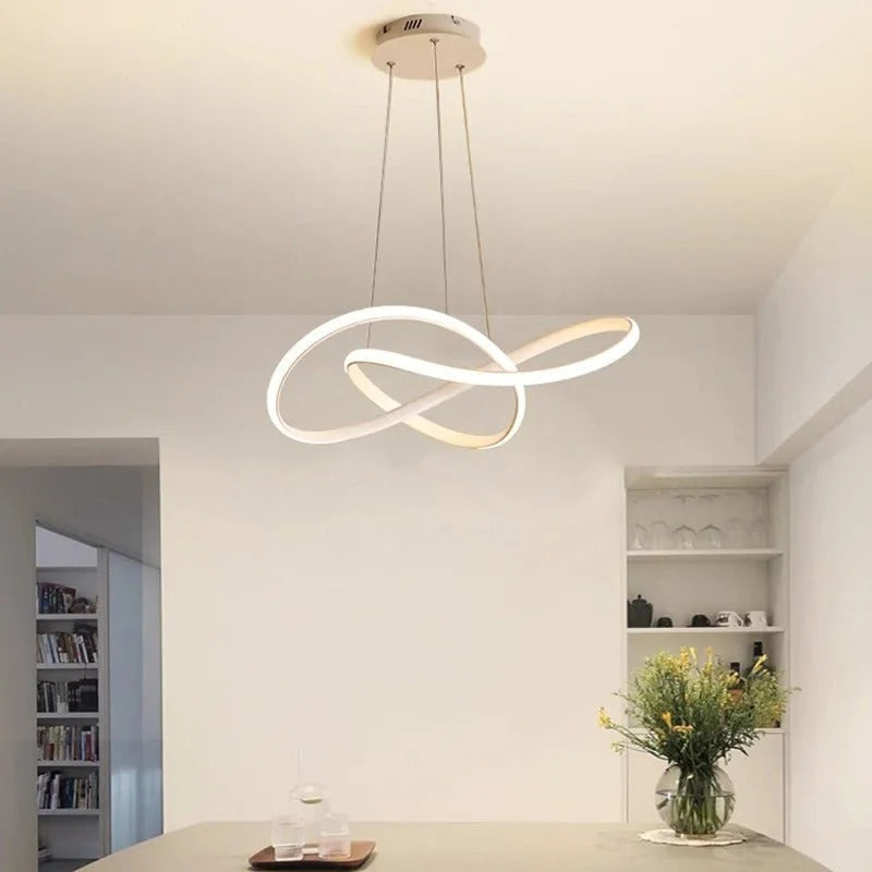 Pendant Light Clover Design Dimmable Integrated LED With Remote Control
