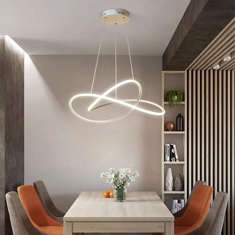 Pendant Light Clover Design Dimmable Integrated LED With Remote Control