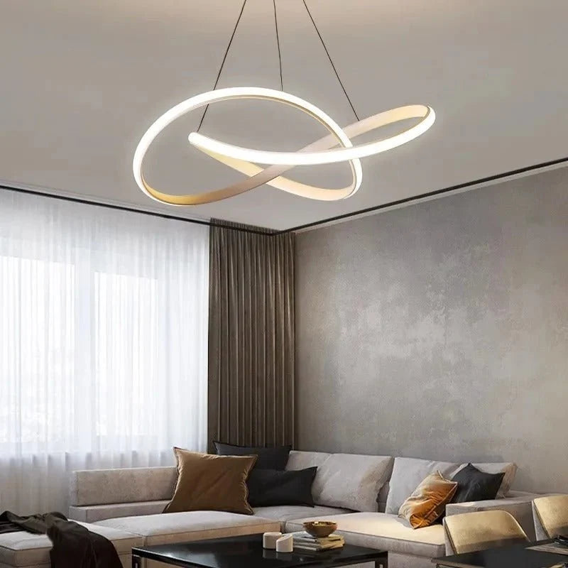 Pendant Light Clover Design Dimmable Integrated LED With Remote Control