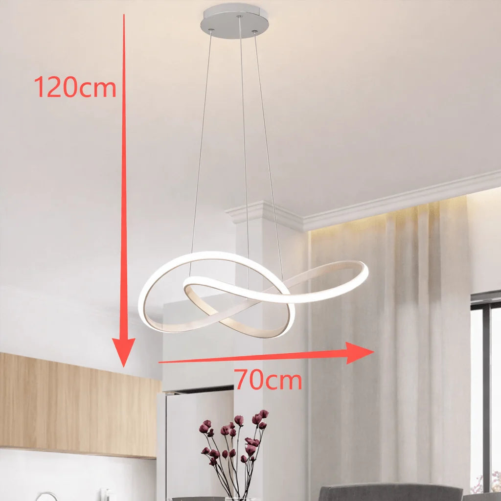 Pendant Light Clover Design Dimmable Integrated LED With Remote Control