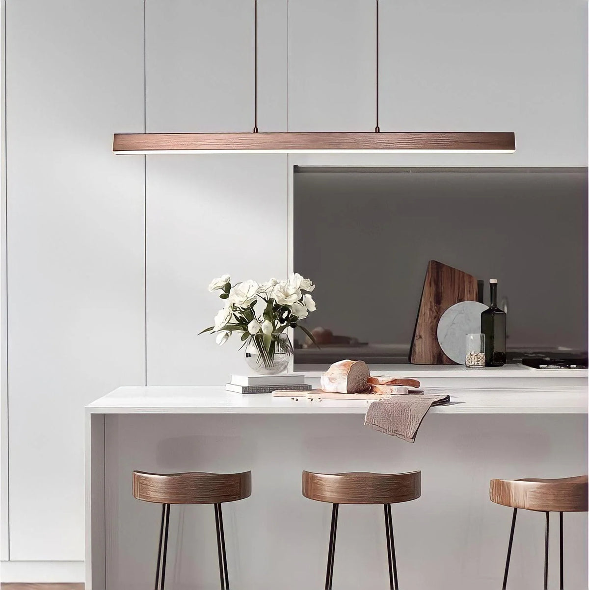 Pendant Light Dimmable LED With Remote Aluminum Frame