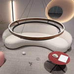 Pendant Light Round Wood-Look Finish Dimmable