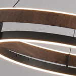 Pendant Light Round Wood-Look Finish Dimmable
