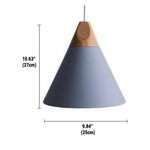 Pendant Light Wood & Metal Height-Adjustable Cable