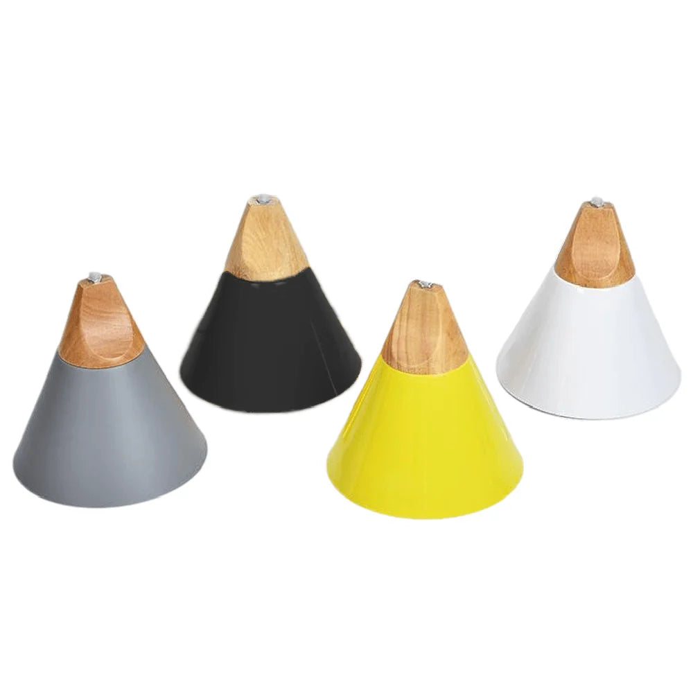 Pendant Light Wood & Metal Height-Adjustable Cable
