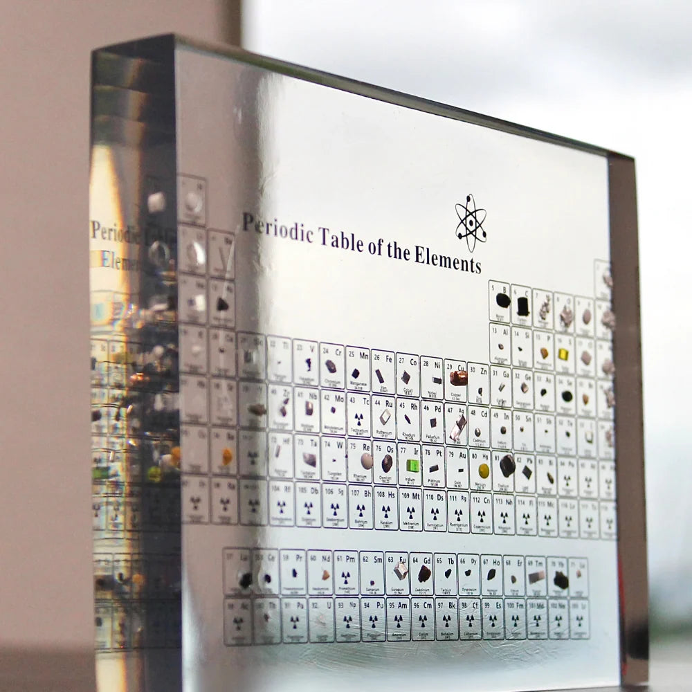 Periodic Table Display 83 Real Elements Integrated Lighting