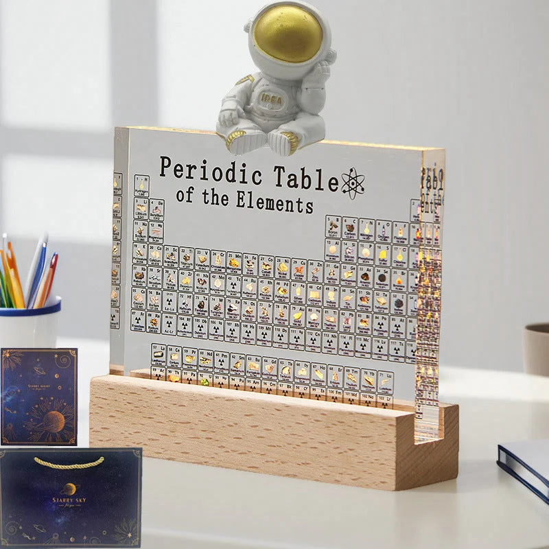 Periodic Table Display 83 Real Elements USB-Powered Illuminated