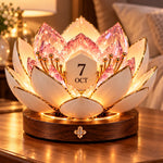Perpetual Calendar Automatic Blooming Flower Design Desk Decor