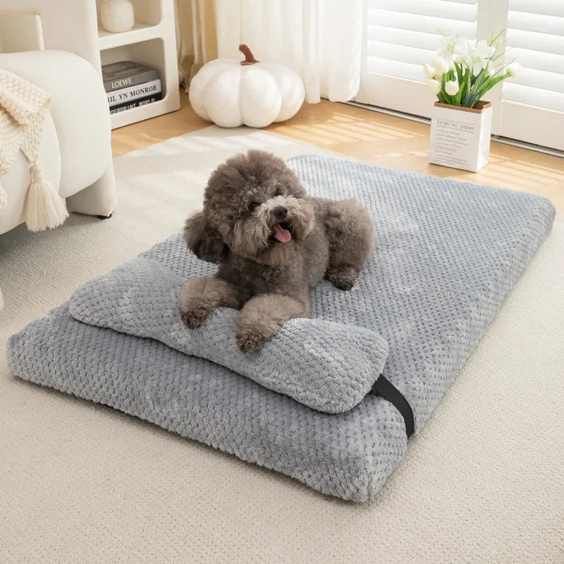Pet Bed Anti-Anxiety Plush Removable Pad