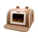 Pet Bed Calming Cave Machine Washable Non-Slip Bottom