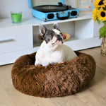 Pet Bed Faux Fur Raised Rim Machine Washable