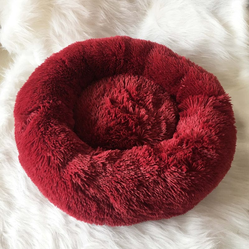 Pet Bed Faux Fur Raised Rim Machine Washable