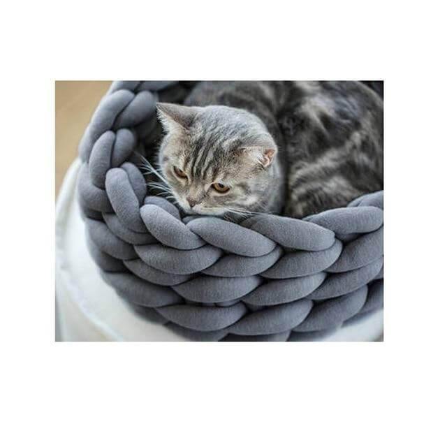 Pet Bed Handmade Knitted Wool For Cats & Small Dogs