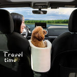 Pet Car Seat Travel Bag Zipper Top Collar Lanyard