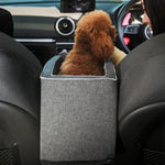 Pet Car Seat Travel Bag Zipper Top Collar Lanyard