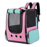 Pet Carrier Backpack Transparent Window Breathable Nylon Zipper Closure