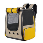 Pet Carrier Backpack Transparent Window Breathable Nylon Zipper Closure