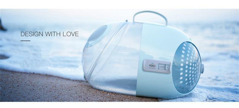 Pet Carrier Transparent Shell 360-Degree Ventilation Lightweight ABS