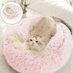 Pet Cave Bed Plush Hooded Machine Washable Cover