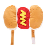 Pet Costume Hot Dog Design Soft Plush Adjustable Fit