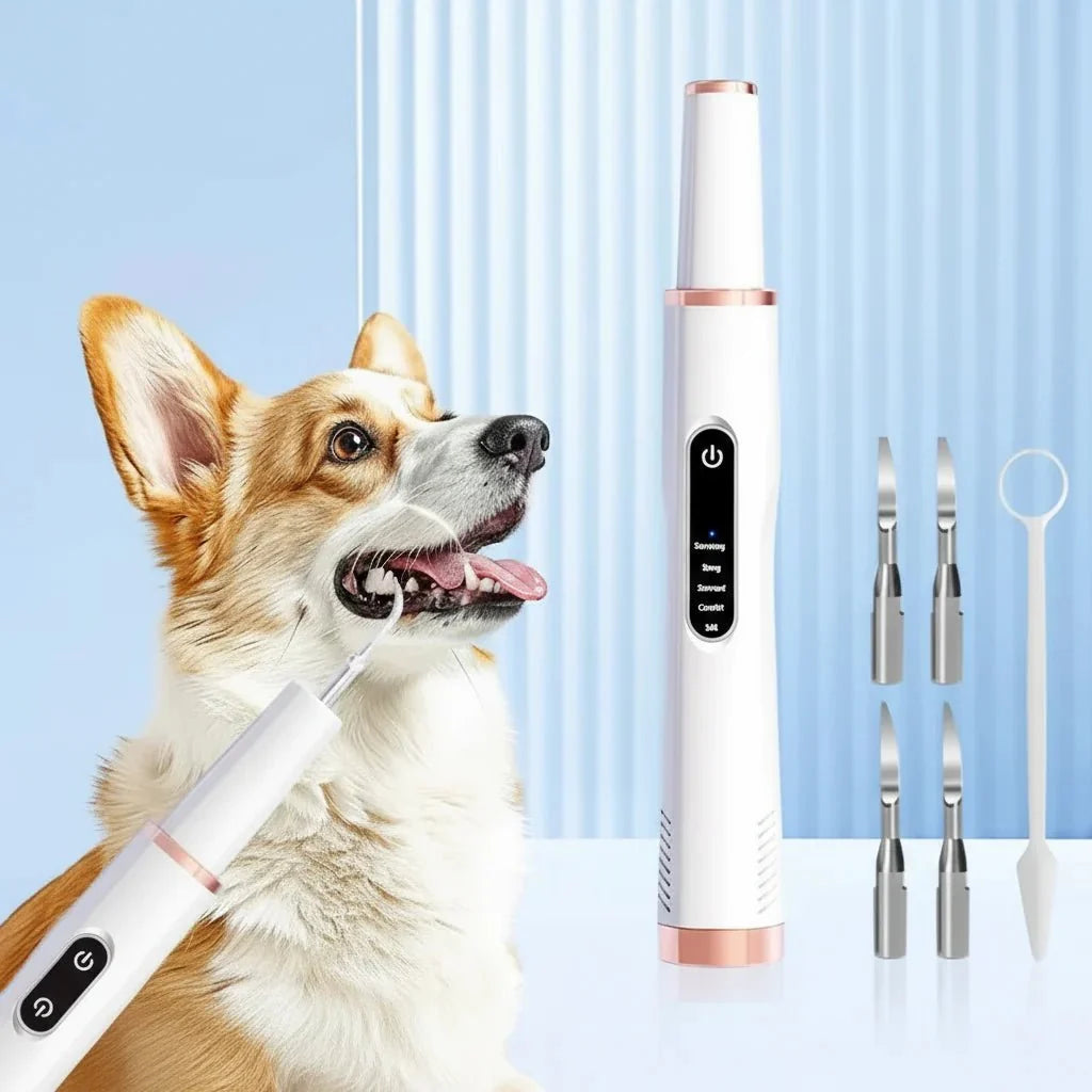 Pet Dental Cleaner Ultrasonic Handheld Tartar Remover for Dogs and Cats