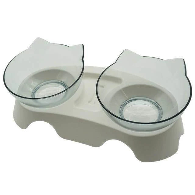 Pet Feeder Bowl Double Bowl Non-Slip Base