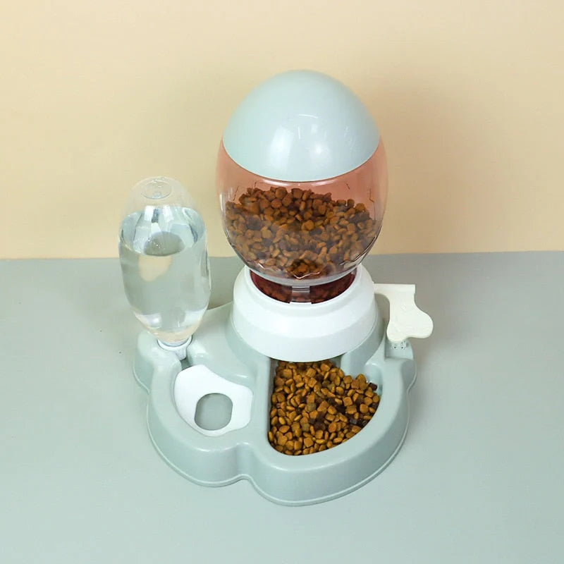 Pet Feeder Push-Down Slow-Release 1.9 Qt Capacity