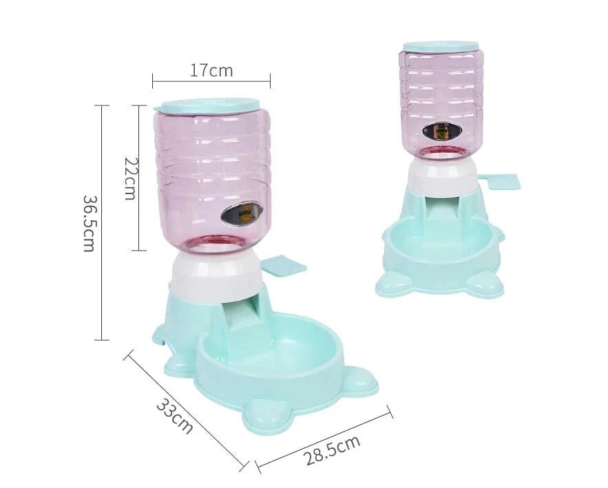 Pet Feeder Push-Down Slow-Release 1.9 Qt Capacity