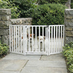 Pet Gate Freestanding Adjustable Steel Walk-Through Door