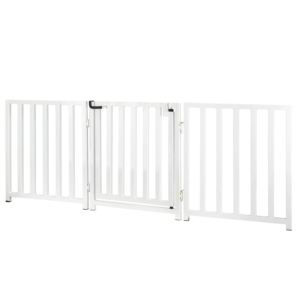 Pet Gate Freestanding Adjustable Steel Walk-Through Door