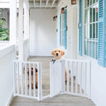 Pet Gate Freestanding Adjustable Steel Walk-Through Door