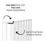 Pet Gate Freestanding Adjustable Steel Walk-Through Door