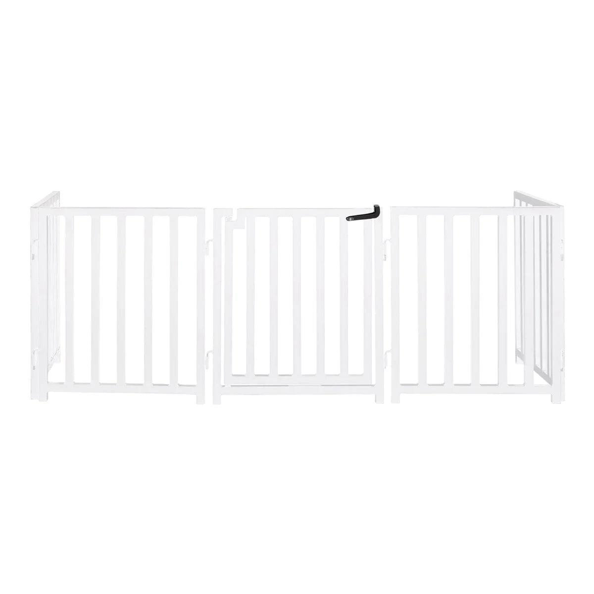 Pet Gate Freestanding Adjustable Steel Walk-Through Door