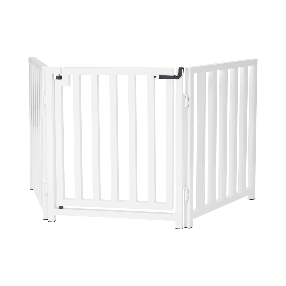 Pet Gate Freestanding Adjustable Steel Walk-Through Door