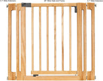 Pet Gate Solid Hardwood Swing Door Pressure-Mounted 28–38 Inch Wide