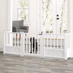 Pet Gate Steel Freestanding Walk-Through 24-Inch Tall
