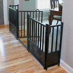 Pet Gate Steel Freestanding Walk-Through 24-Inch Tall